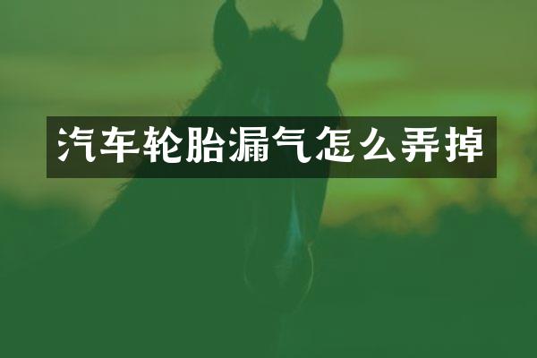 汽车轮胎漏气怎么弄掉
