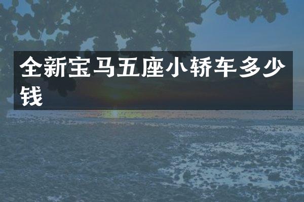 全新宝马五座小轿车多少钱