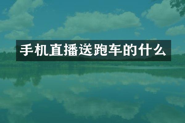 手机直播送跑车的什么
