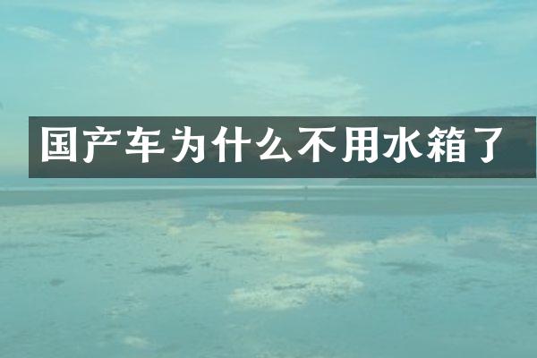 国产车为什么不用水箱了