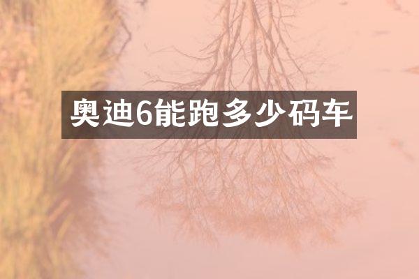 奥迪6能跑多少码车