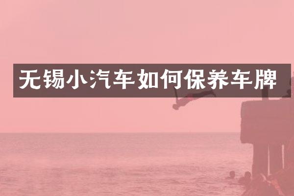 无锡小汽车如何保养车牌