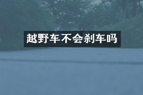 越野车不会刹车吗