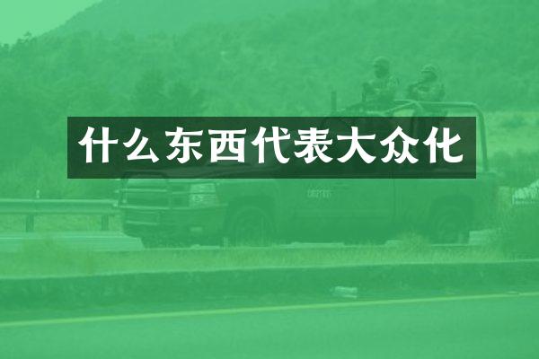 什么东西代表大众化