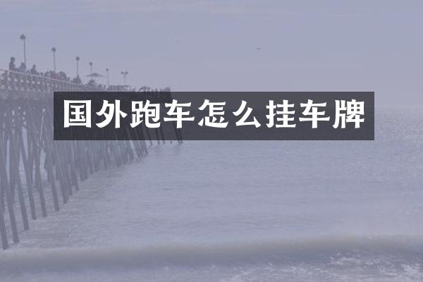 国外跑车怎么挂车牌