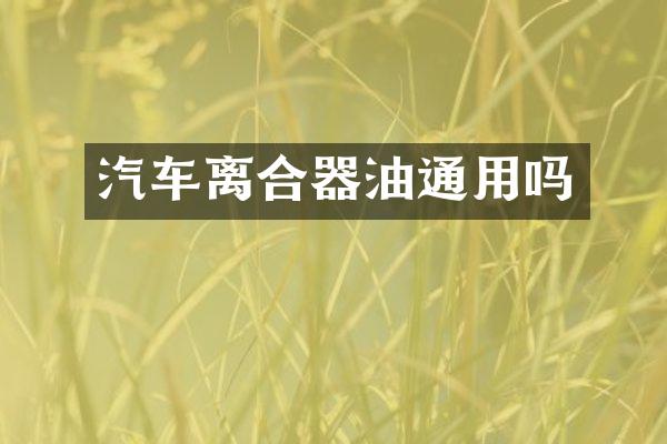 汽车离合器油通用吗