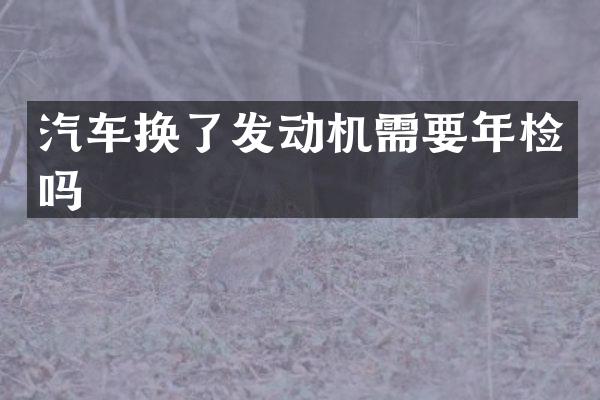 汽车换了发动机需要年检吗