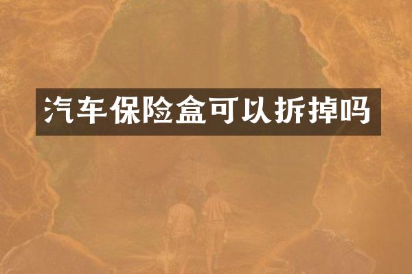 汽车保险盒可以拆掉吗