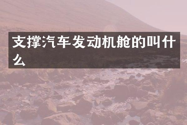 支撑汽车发动机舱的叫什么