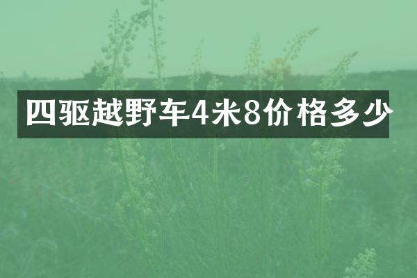 四驱越野车4米8价格多少
