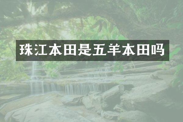 珠江本田是五羊本田吗