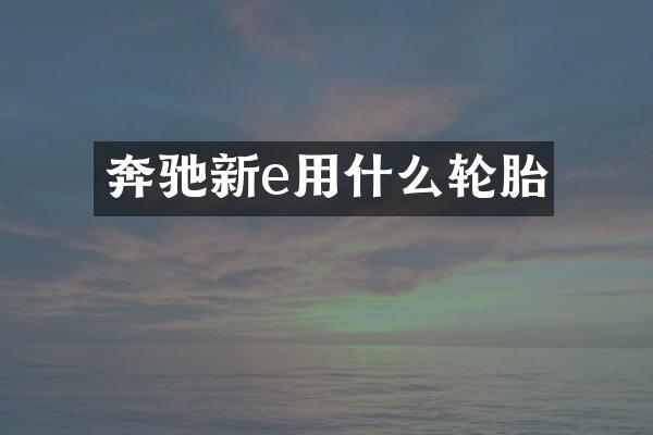 奔驰新e用什么轮胎