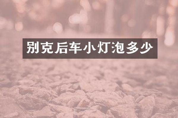 别克后车小灯泡多少
