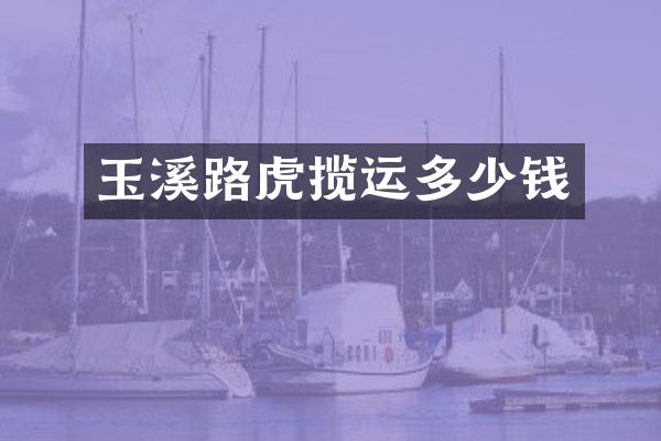 玉溪路虎揽运多少钱