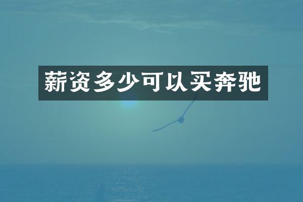 薪资多少可以买奔驰