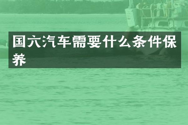 国六汽车需要什么条件保养