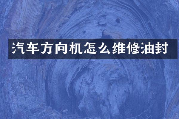 汽车方向机怎么维修油封