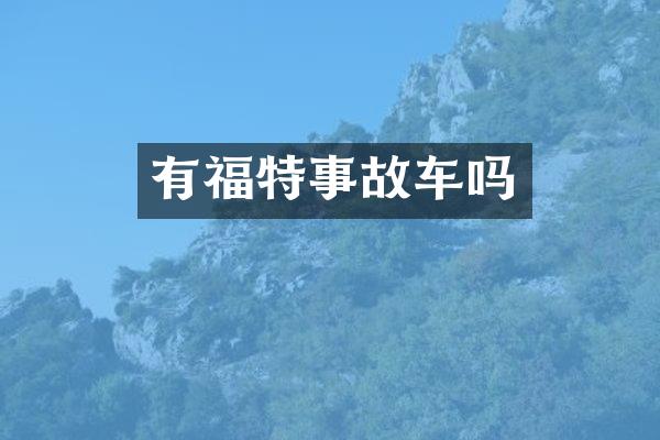 有福特事故车吗