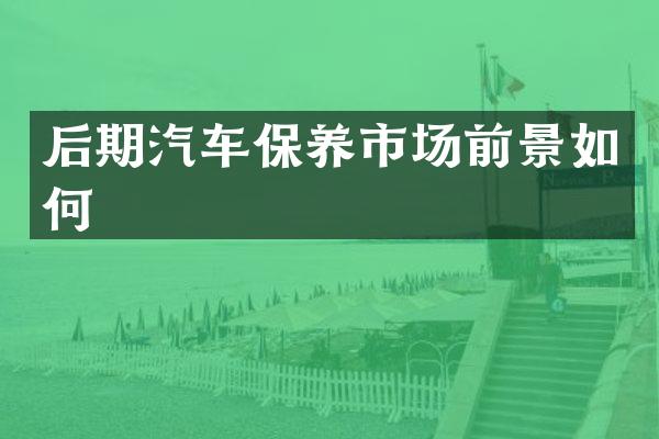 后期汽车保养市场前景如何