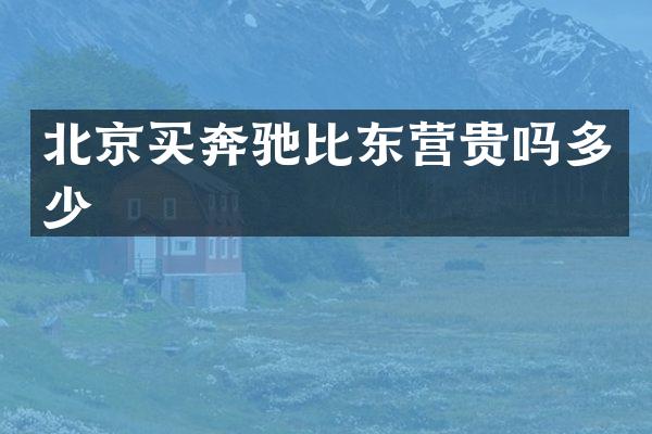 北京买奔驰比东营贵吗多少