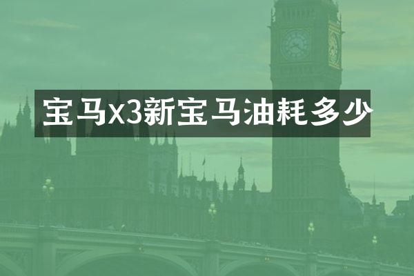 宝马x3新宝马油耗多少
