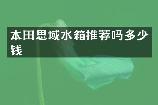 本田思域水箱推荐吗多少钱