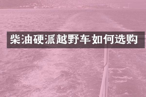 柴油硬派越野车如何选购