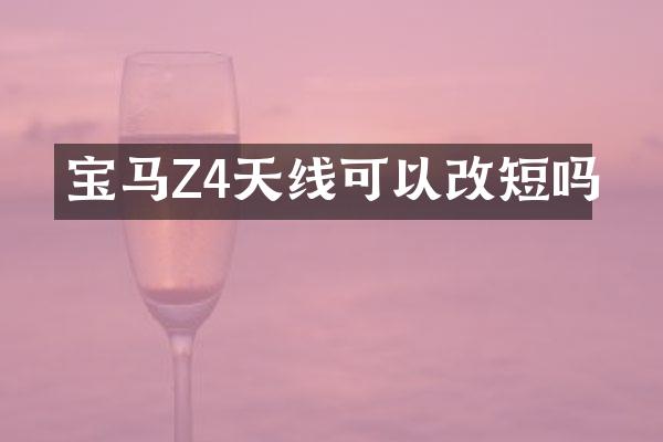 宝马Z4天线可以改短吗