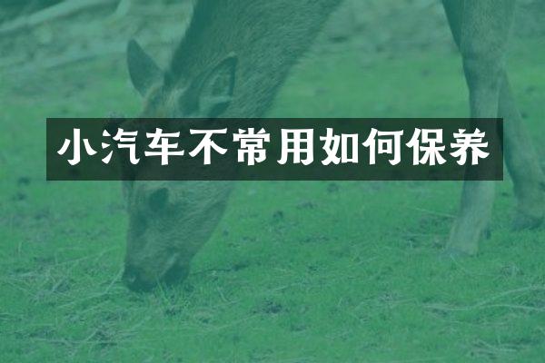 小汽车不常用如何保养