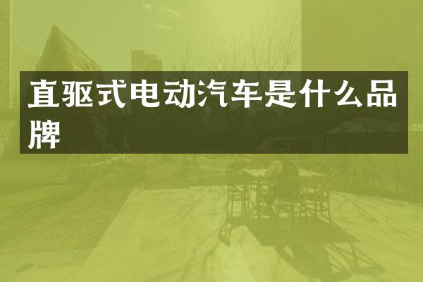 直驱式电动汽车是什么品牌