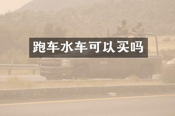 跑车水车可以买吗