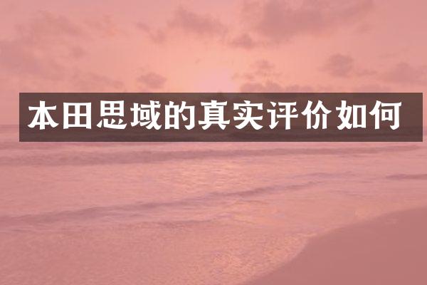 本田思域的真实评价如何
