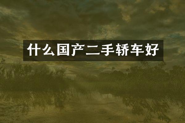 什么国产二手轿车好