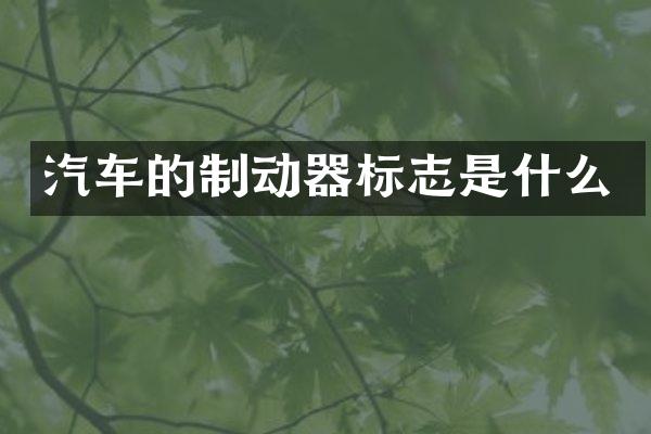 汽车的制动器标志是什么