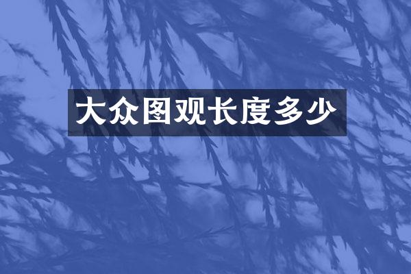 大众图观长度多少