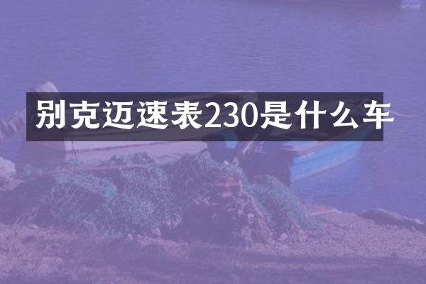 别克迈速表230是什么车