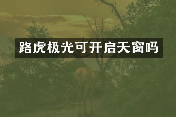 路虎极光可开启天窗吗