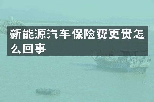 新能源汽车保险费更贵怎么回事