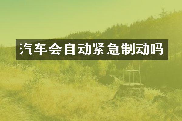 汽车会自动紧急制动吗