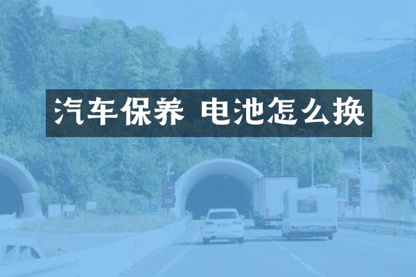 汽车保养 电池怎么换