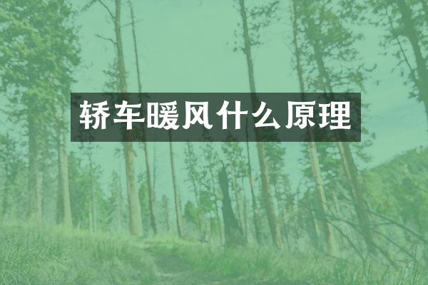 轿车暖风什么原理