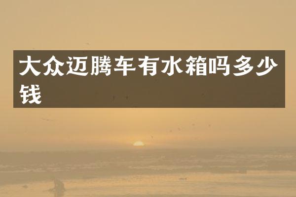 大众迈腾车有水箱吗多少钱