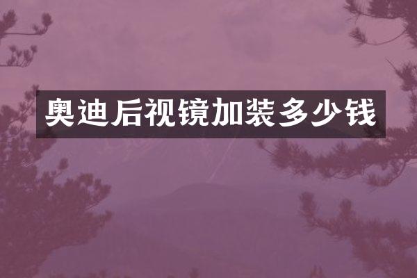 奥迪后视镜加装多少钱