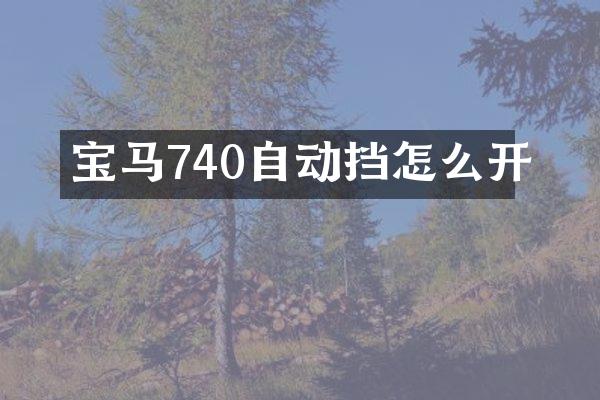宝马740自动挡怎么开