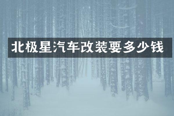北极星汽车改装要多少钱