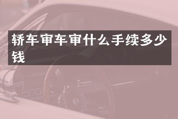 轿车审车审什么手续多少钱
