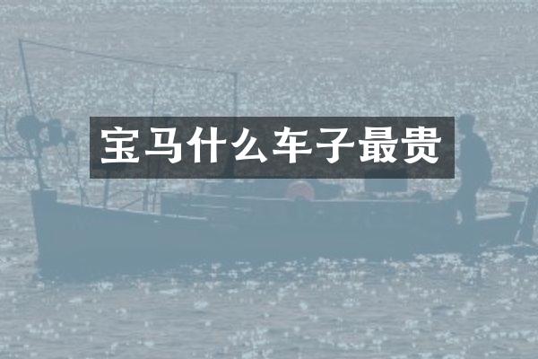 宝马什么车子最贵