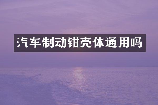 汽车制动钳壳体通用吗
