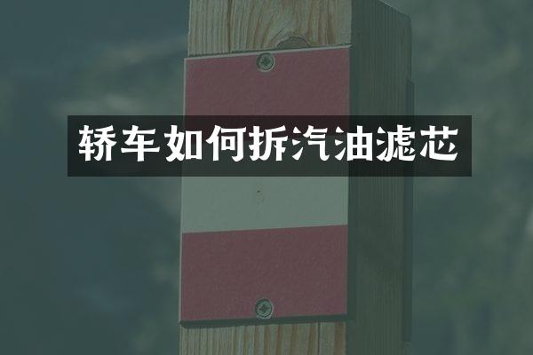 轿车如何拆汽油滤芯