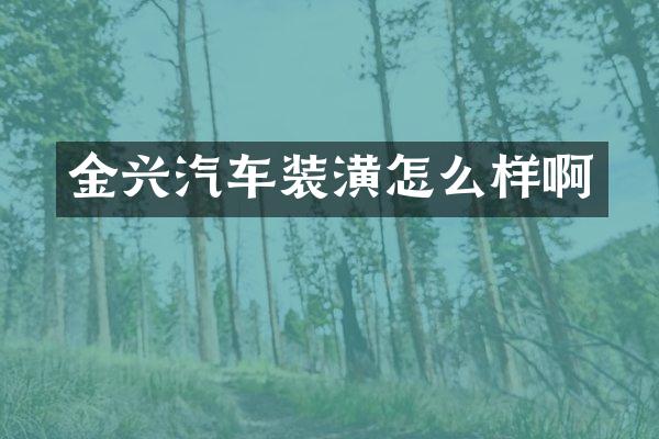 金兴汽车装潢怎么样啊